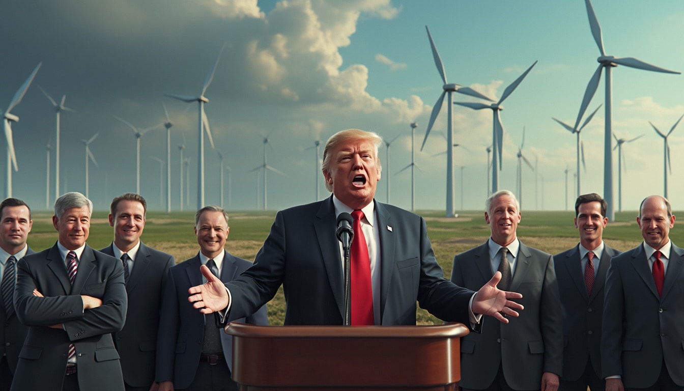 découvrez comment donald trump remet en question le développement des énergies éolienne et solaire, favorisant ainsi les intérêts des grandes compagnies pétrolières. analyse des implications politiques et environnementales de cette approche.