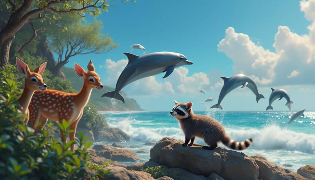 plongez dans une semaine fascinante dans la faune, où des dauphins acrobates éblouissent le public, un adorable bébé raton laveur en quête de sa mère attire les regards, et une paire de bambi émerveille par leur grâce. découvrez des moments touchants et spectaculaires d'une nature sauvage pleine de vie.
