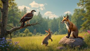 découvrez une semaine fascinante dans la nature à travers les yeux d'un balbuzard chanceux, d'un lièvre miraculeux et d'un renard au caractère politique. plongez dans des aventures captivantes et des interactions étonnantes entre ces personnages inattendus.