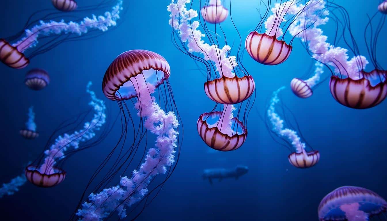 découvrez les causes et les conséquences de l'invasion inhabituelle de méduses dans les mers britanniques. explorez comment ce phénomène impacte l'écosystème marin et les activités humaines dans cette région.