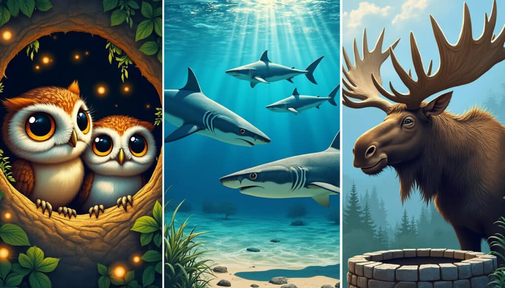 découvrez une semaine captivante dans le monde animal avec l’histoire touchante de hiboux orphelins, la surprenante aventure d’un trio de requins et le sauvetage d’un élan tombé dans un puits.